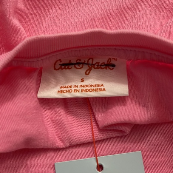 Cat & Jack girl’s short sleeve pink t- shirt with chest pocket, size S - Picture 4 of 6
